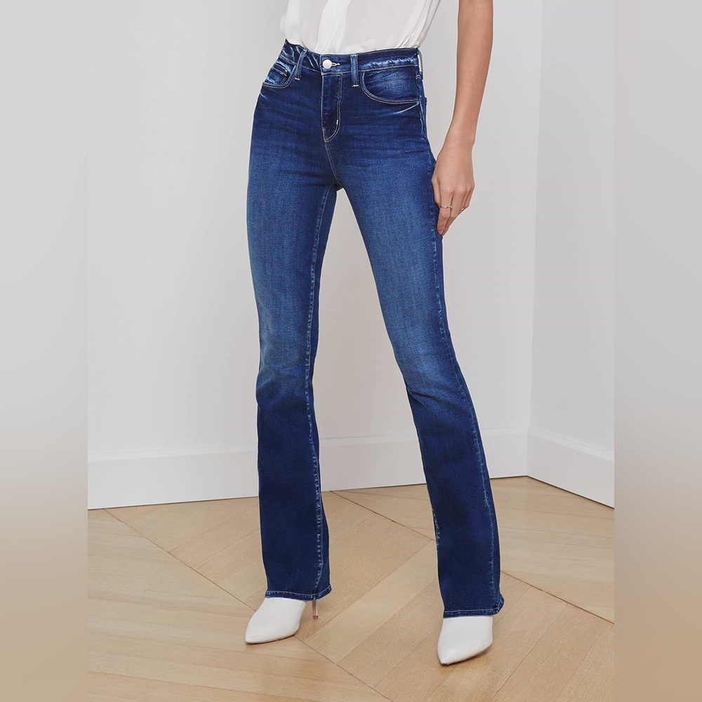 L’AGENCE Selma Bootcut High Rise Jeans sz 27 x 31 dark blue slim